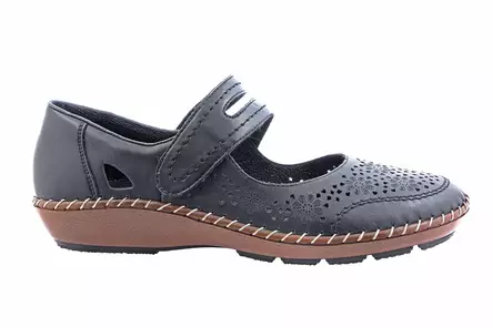 RIEKER musta - Ballerinat - 44875-00 - 1