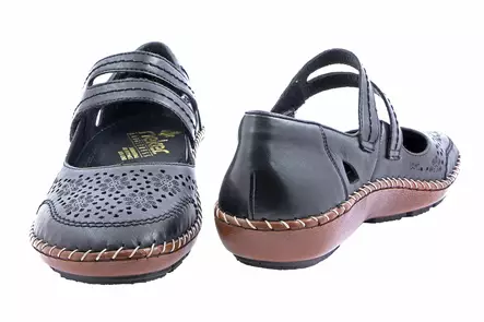 RIEKER musta - Ballerinat - 44875-00 - 2