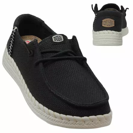 HEY DUDE WENDY ESPADRILLE WOVEN black - HEY DUDE- Naisten - 43681-001 - 2