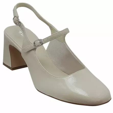 TAMARIS ivory patent - Avokkaat ja korkokengät - 1-29601-46-432 - 2