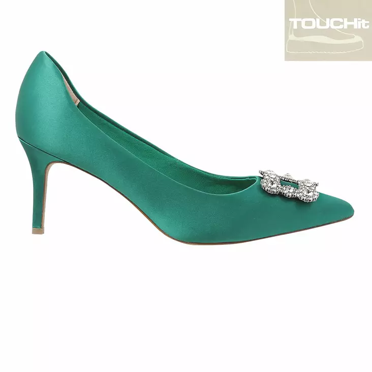 TAMARIS green satin - Avokkaat ja korkokengät - 1-22430-20-726 - 1