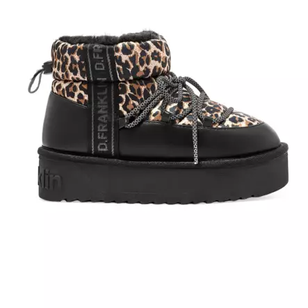 D.FRANKLIN NORDIC V2 BOMB LOW black/leo - Nilkkurit-Naisten - DFSH37-1018 - 1