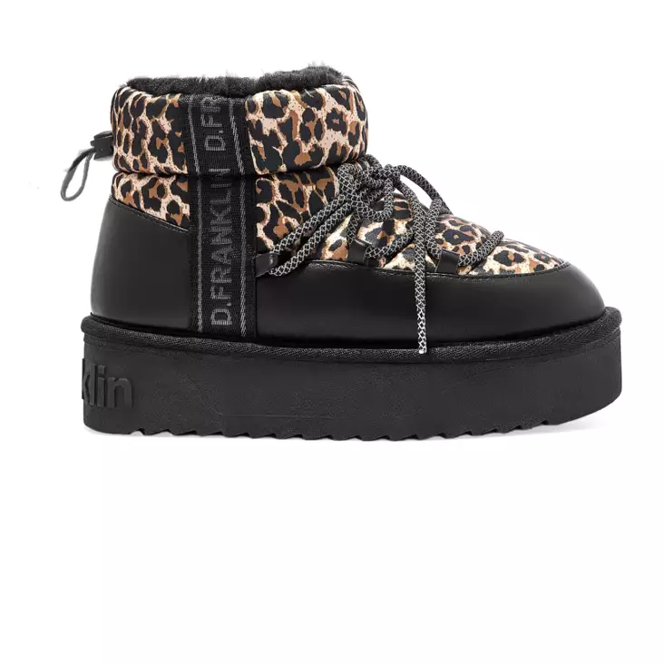 D.FRANKLIN NORDIC V2 BOMB LOW black/leo - Nilkkurit-Naisten - DFSH37-1018 - 1
