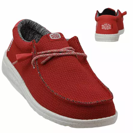 HEY DUDE WALLY SPORT MESH dark red - HEY DUDE-Miesten - 40403-6W2-C - 2