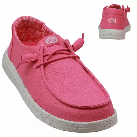 HEY DUDE WENDY CANVAS pink - HEY DUDE- Naisten - 40902-7BG - 2