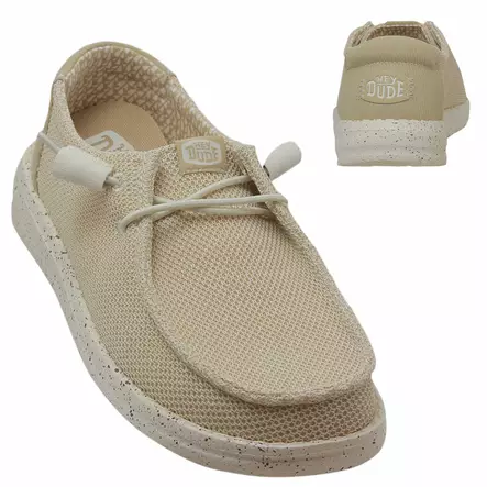 HEY DUDE WENDY STRECH MESH cream - HEY DUDE- Naisten - 41878-0NG - 2