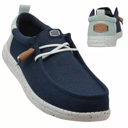 HEY DUDE WALLY SUMMER LINEN navy/multi - HEY DUDE-Miesten - 43086-4UX - 2